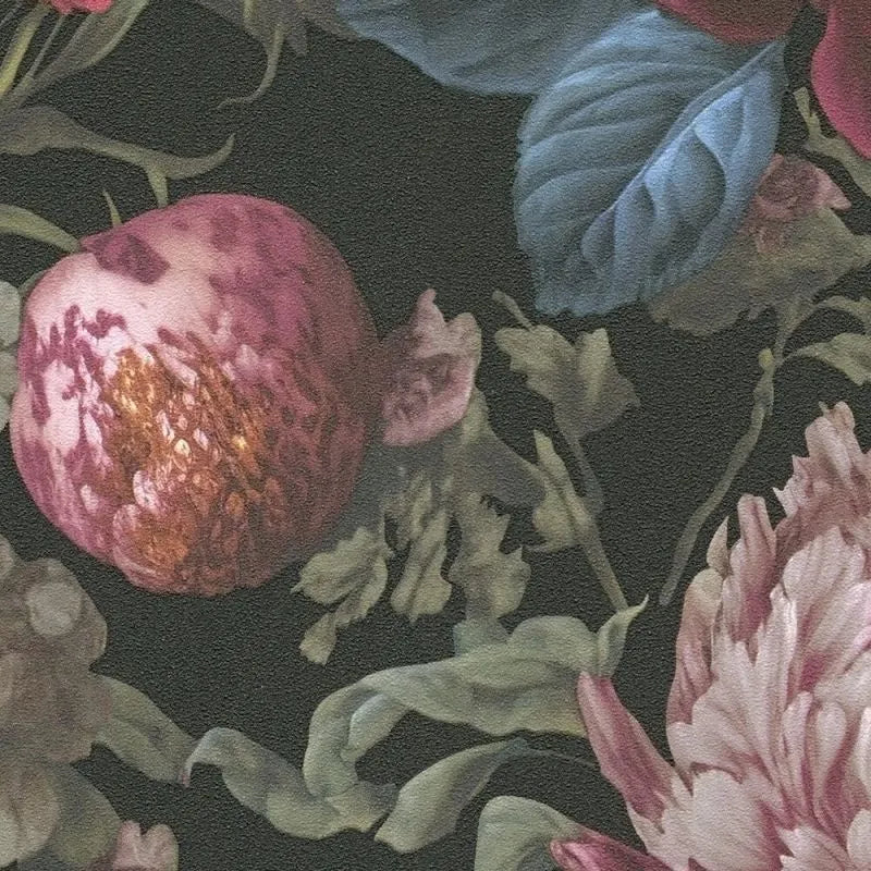 Michalsky 6 - Midnight Petal botanical wallpaper AS Creation