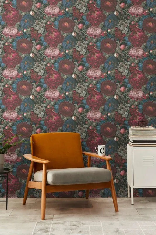 Michalsky 6 - Midnight Petal botanical wallpaper AS Creation