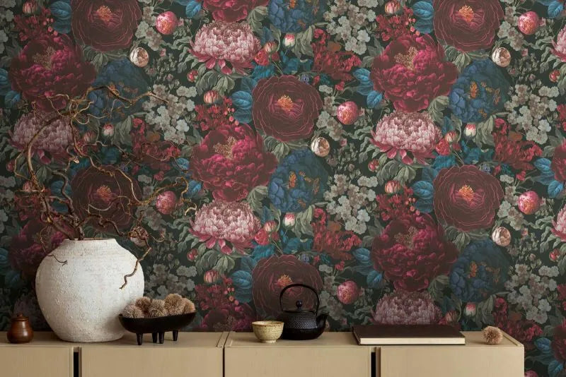 Michalsky 6 - Midnight Petal botanical wallpaper AS Creation