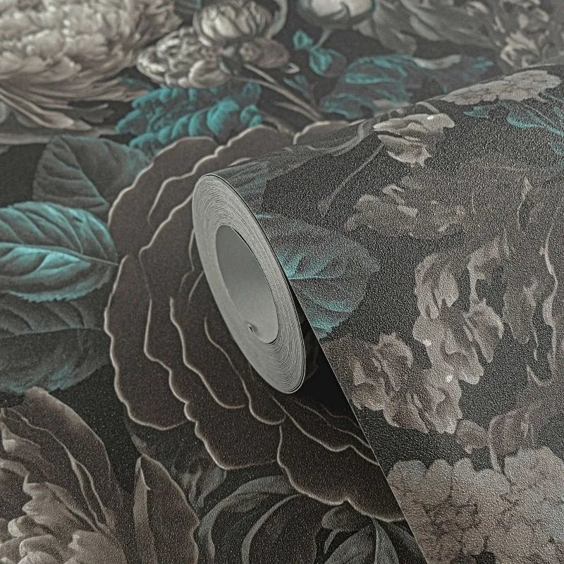 Michalsky 6 - Midnight Petal botanical wallpaper AS Creation