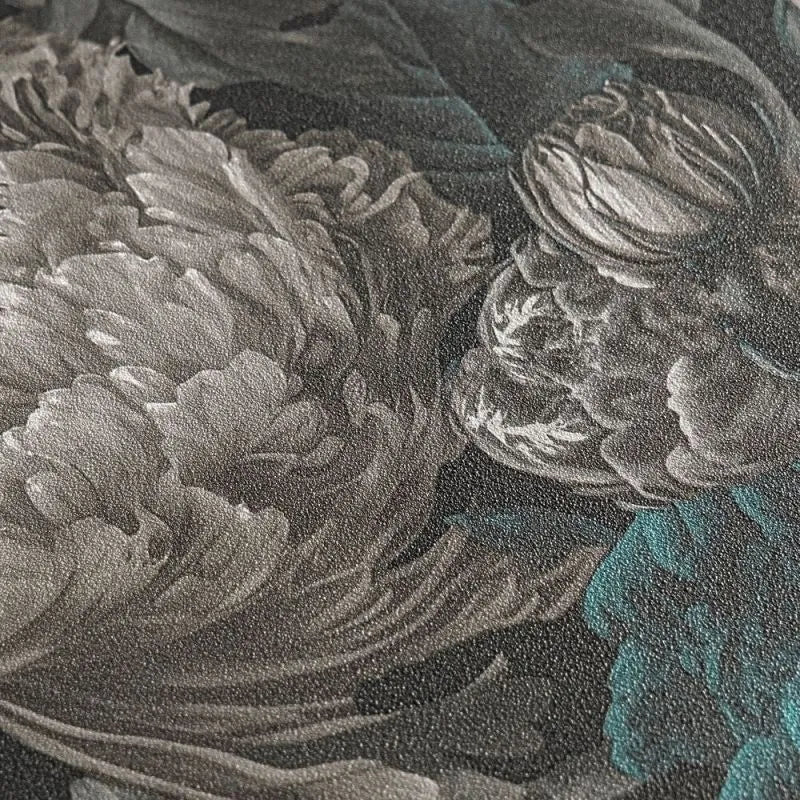 Michalsky 6 - Midnight Petal botanical wallpaper AS Creation