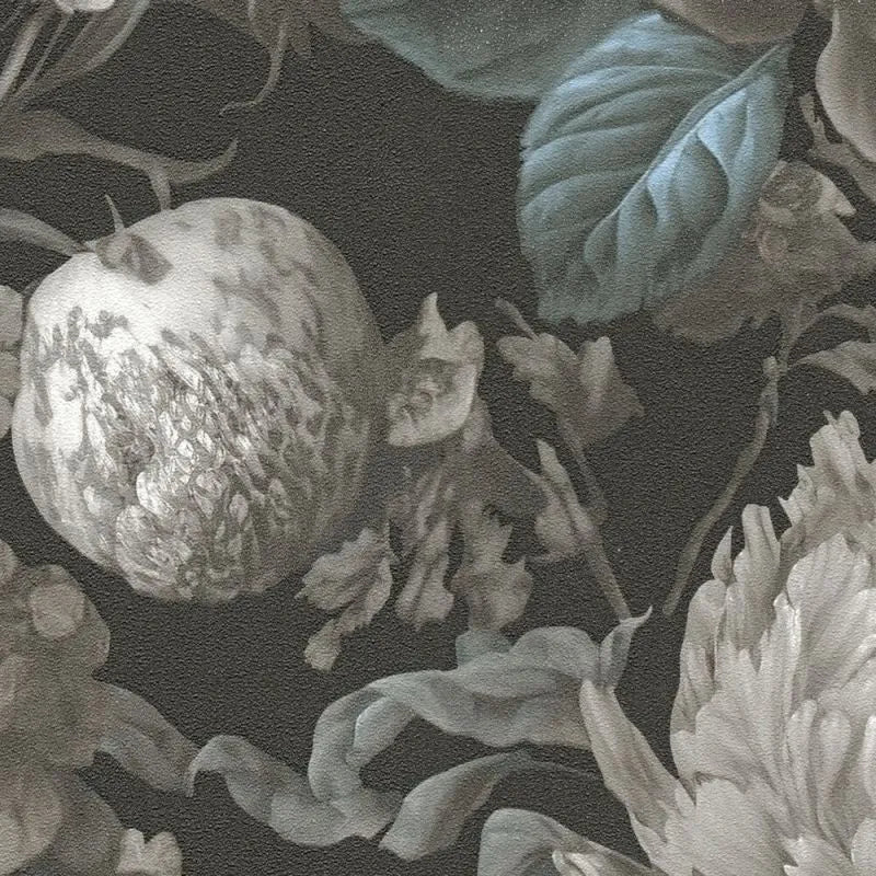 Michalsky 6 - Midnight Petal botanical wallpaper AS Creation