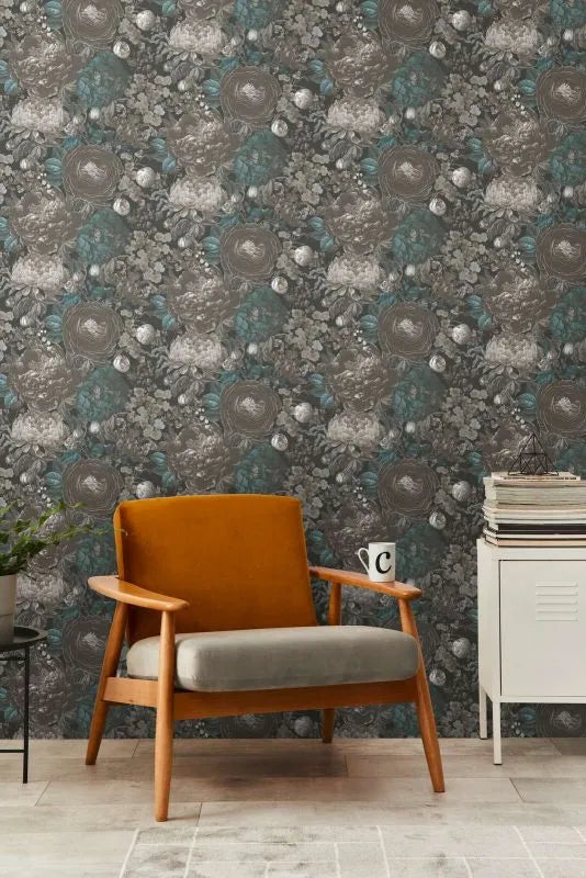 Michalsky 6 - Midnight Petal botanical wallpaper AS Creation
