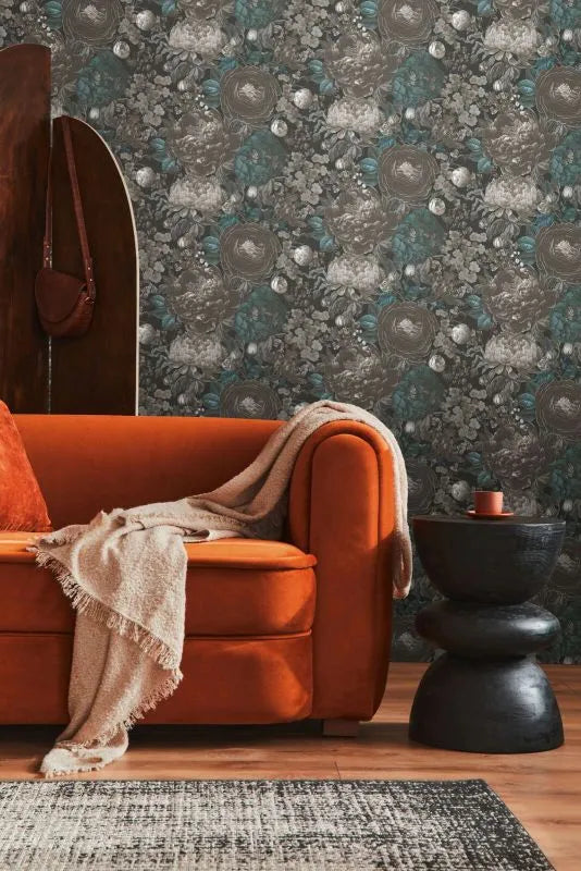 Michalsky 6 - Midnight Petal botanical wallpaper AS Creation