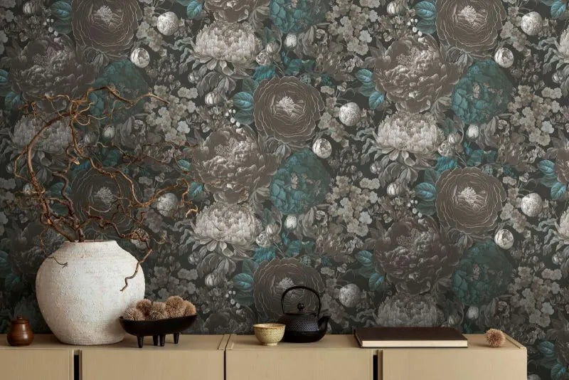 Michalsky 6 - Midnight Petal botanical wallpaper AS Creation