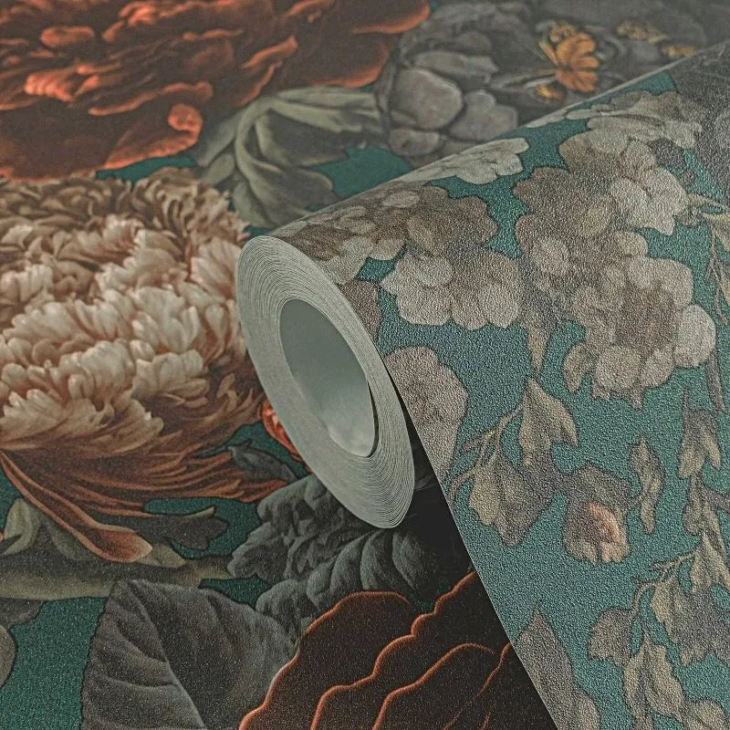 Michalsky 6 - Midnight Petal botanical wallpaper AS Creation