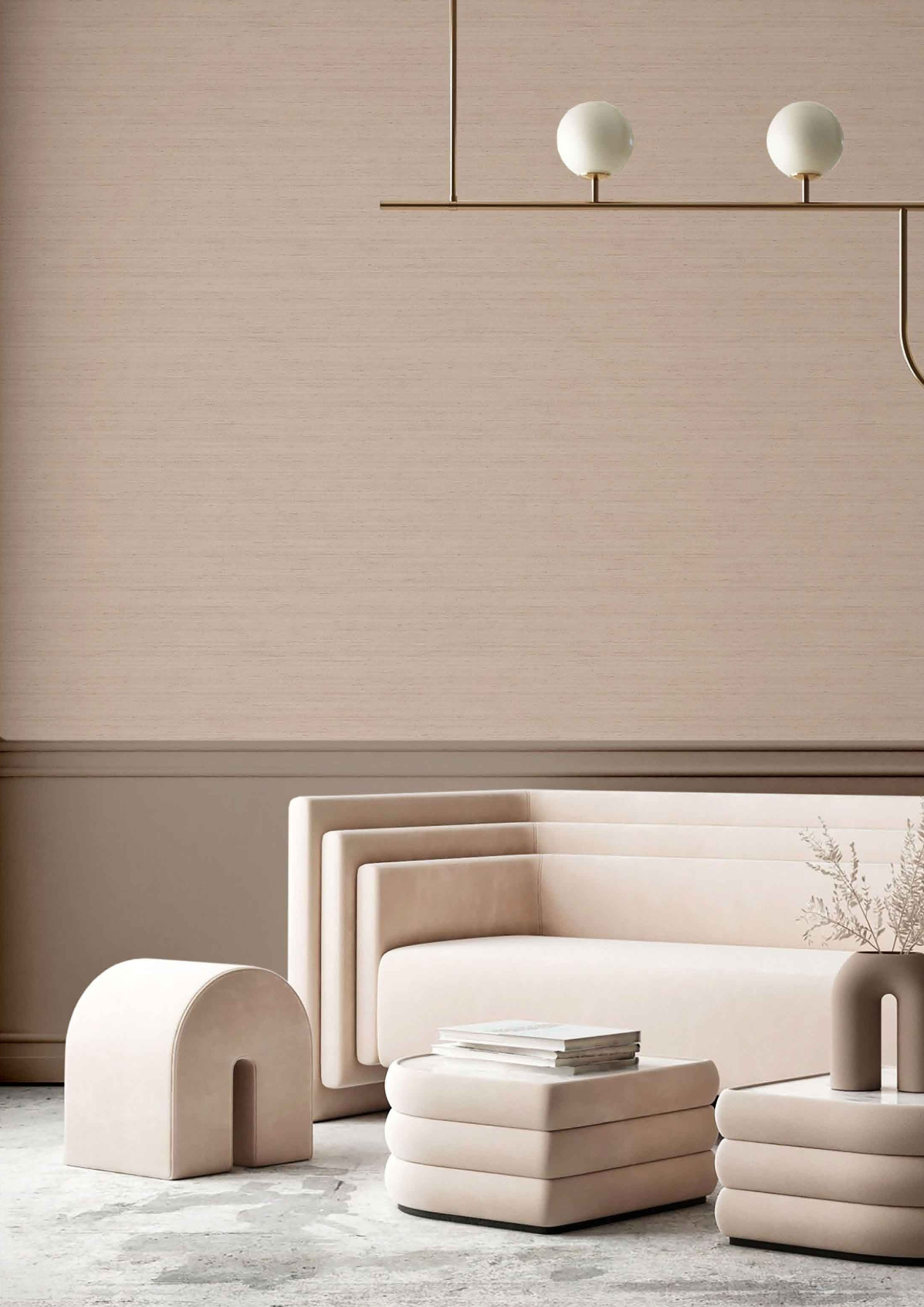 Aura - Shantung textile wallpaper Parato