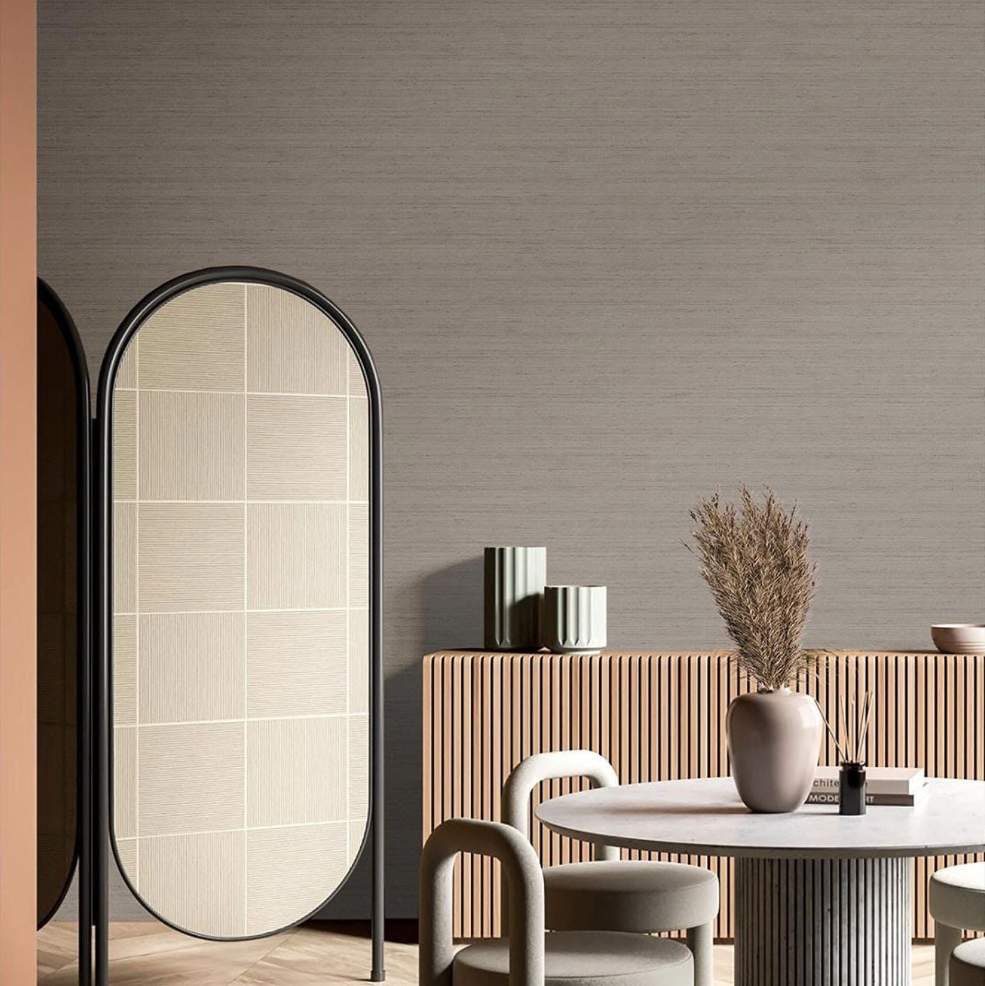 Aura - Shantung textile wallpaper Parato