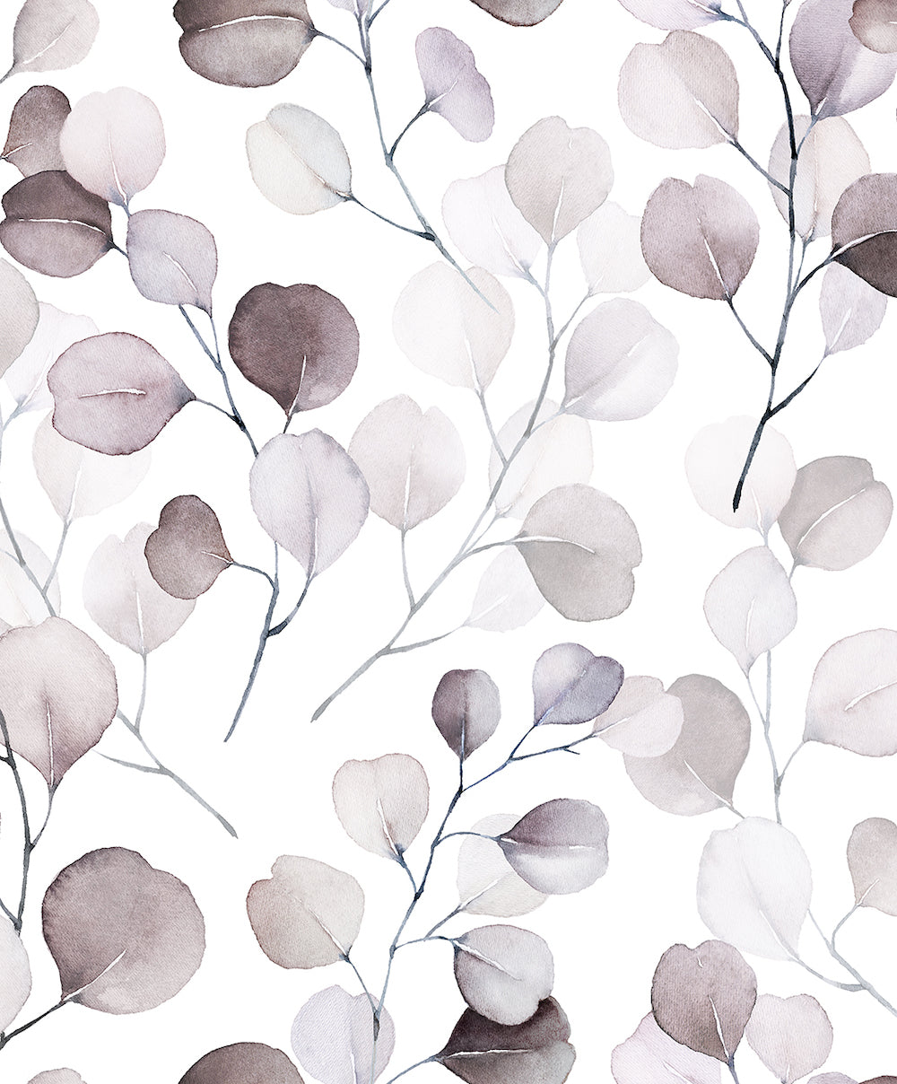 Spirit of Jungle - Eucalyptus Leaves Wallpaper botanical wallpaper Marburg Roll Purple 47421