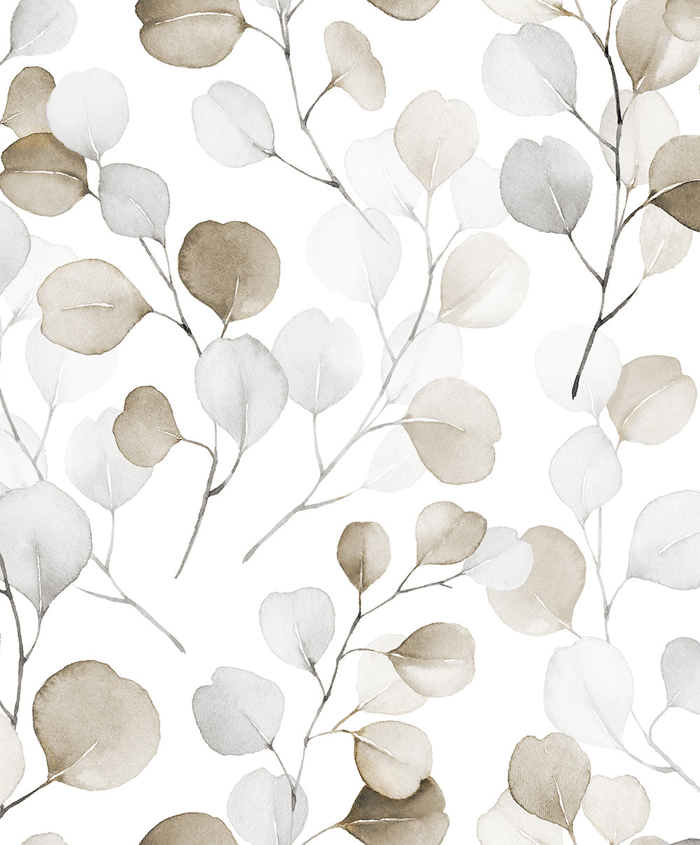 Spirit of Jungle - Eucalyptus Leaves Wallpaper botanical wallpaper Marburg Roll Silver 47423