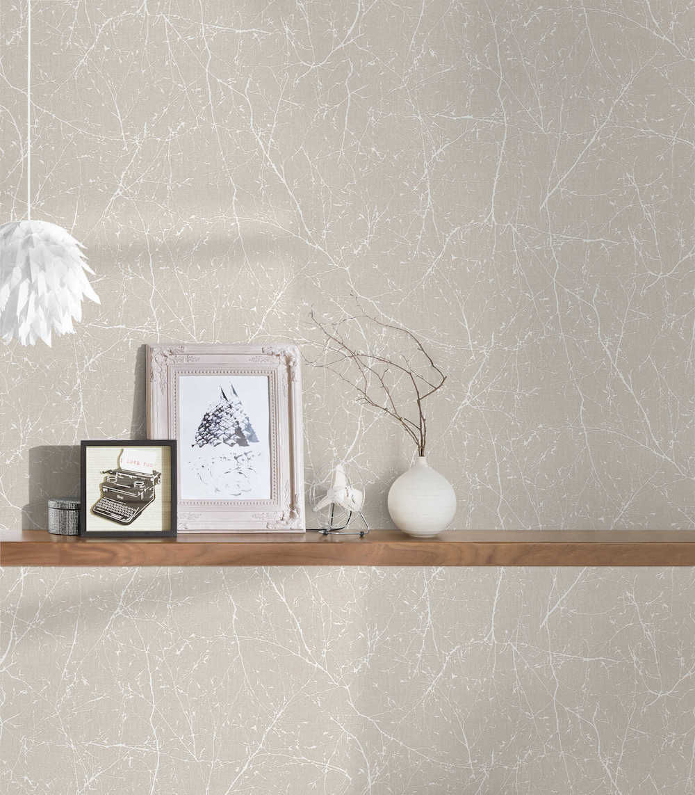 Terra - Metallic Branches botanical wallpaper AS Creation    