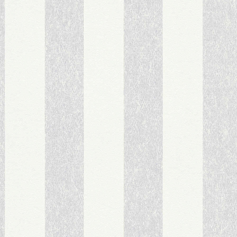 Attractive 2 - Broad Stripe damask wallpaper AS Creation Roll Light Grey  390291