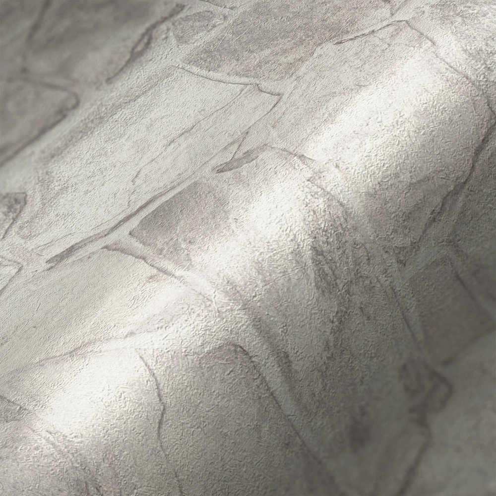 Terra -  Crazy Pavers Wall industrial wallpaper AS Creation    