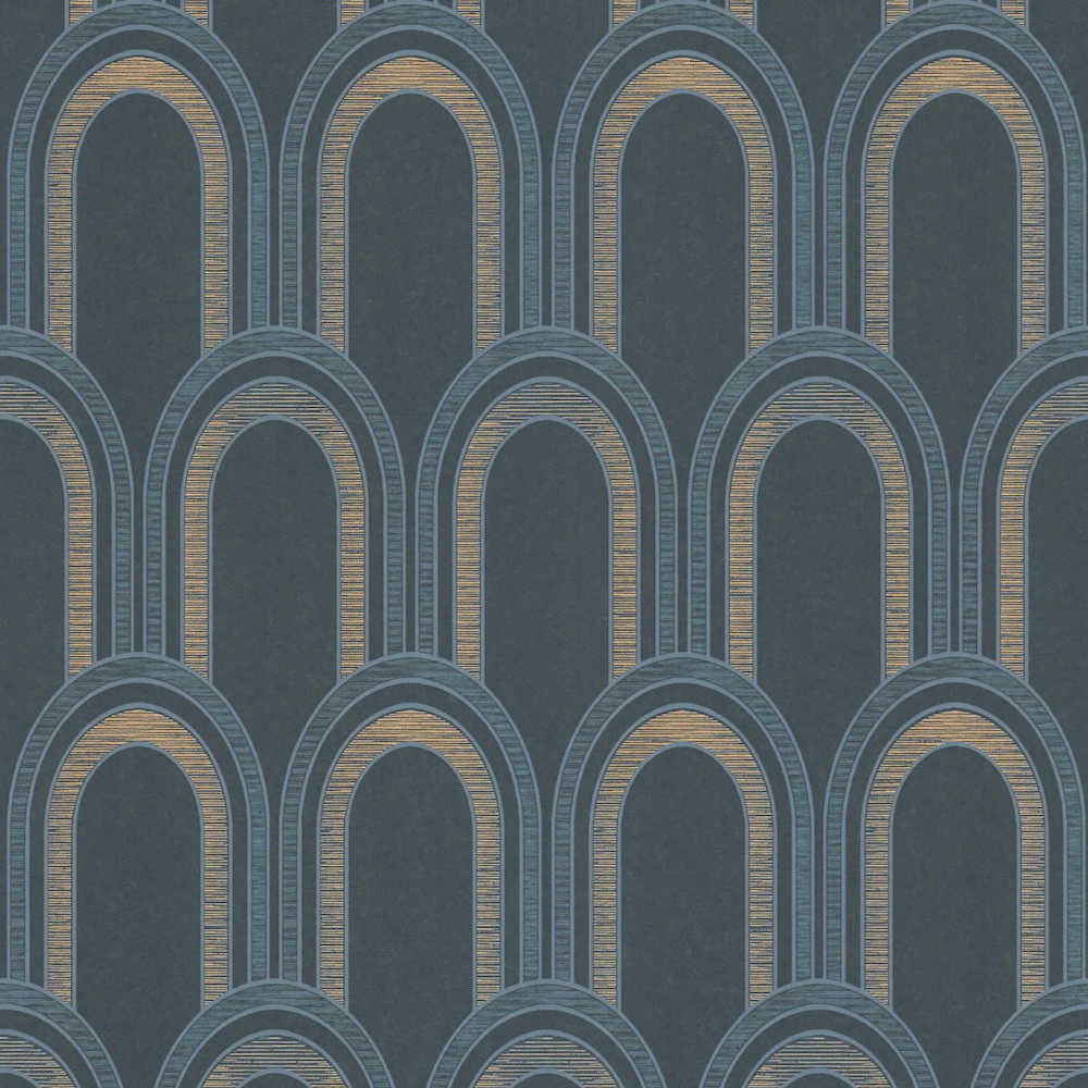 Arcade - Arc art deco wallpaper AS Creation Roll Blue  391763