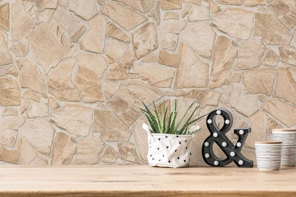 Terra -  Crazy Pavers Wall industrial wallpaper AS Creation    