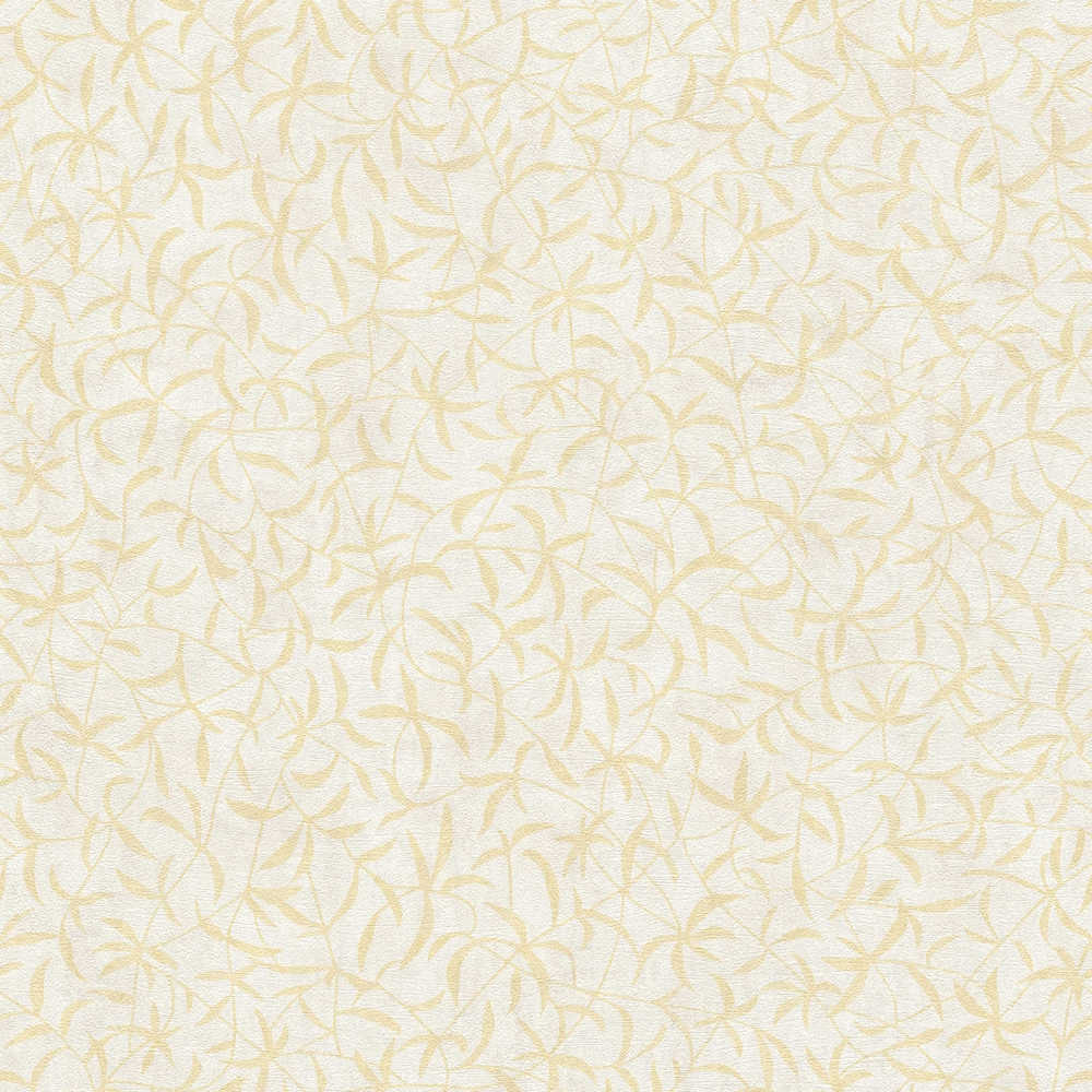 Terra - Petit Leaves botanical wallpaper AS Creation Roll Light Yellow  389204