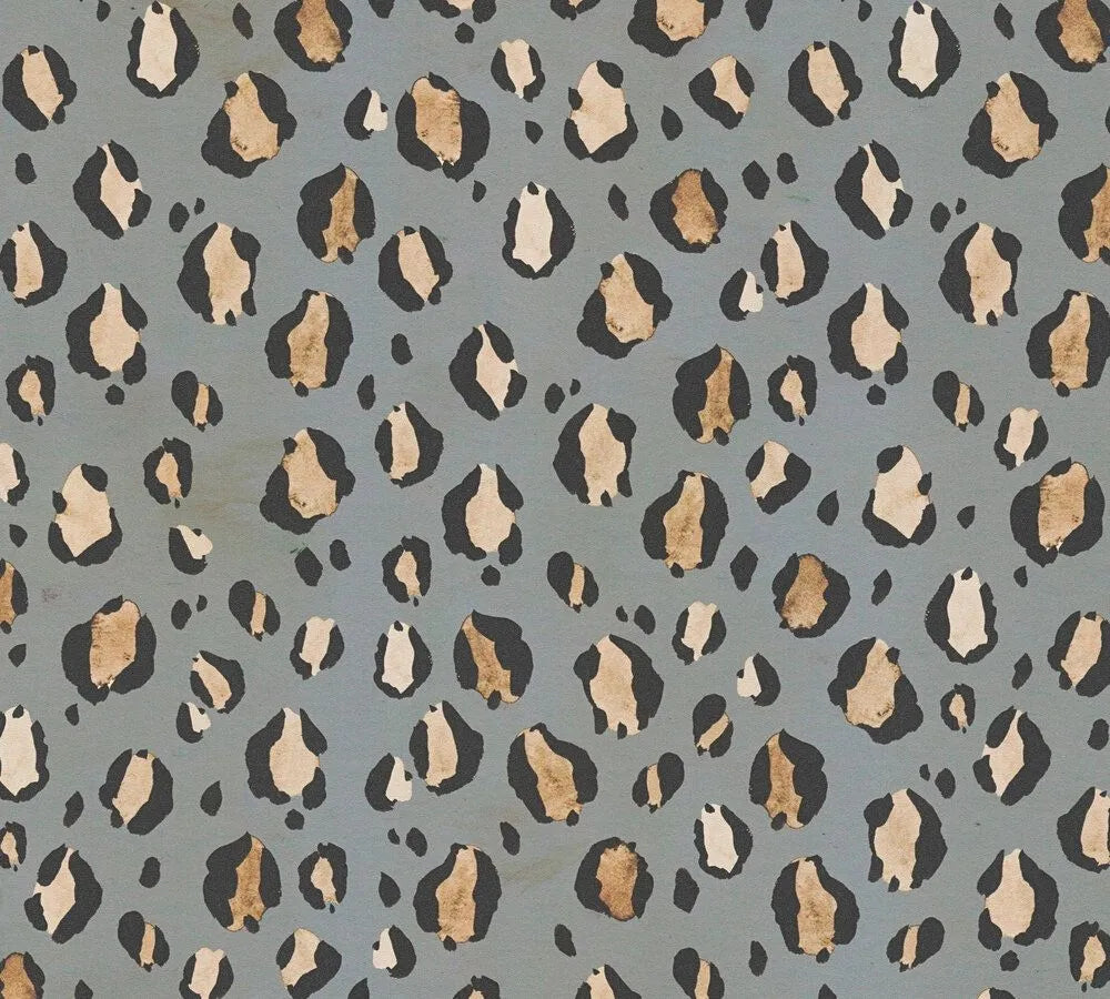 Anna D'Andrea - Leopard Chic bold wallpaper AS Creation Roll Grey 782162