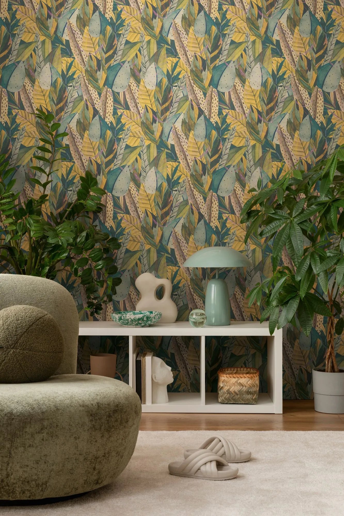 Anna D'Andrea - Golden Canopy botanical wallpaper AS Creation