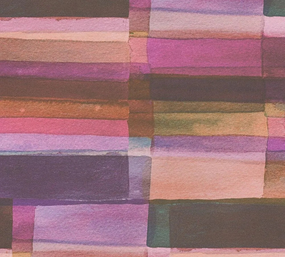 Anna D'Andrea - Painter’s Grid geometric wallpaper AS Creation Roll Pink 782251