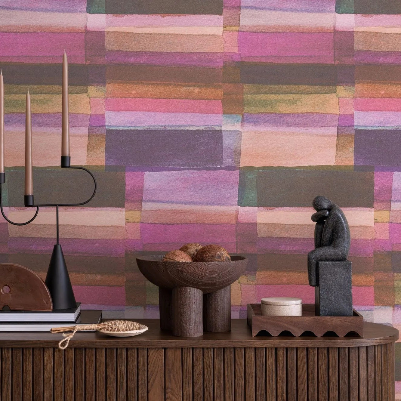 Anna D'Andrea - Painter’s Grid geometric wallpaper AS Creation