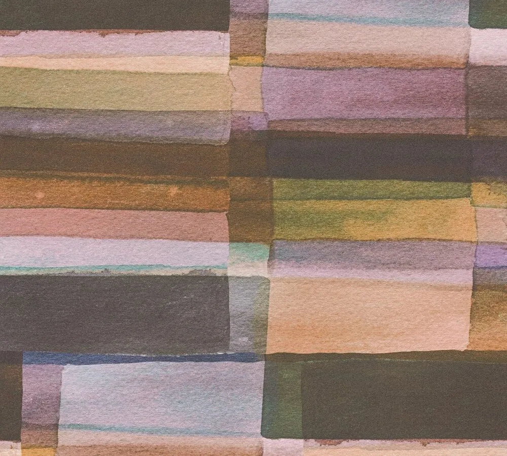 Anna D'Andrea - Painter’s Grid geometric wallpaper AS Creation Roll Brown 782252
