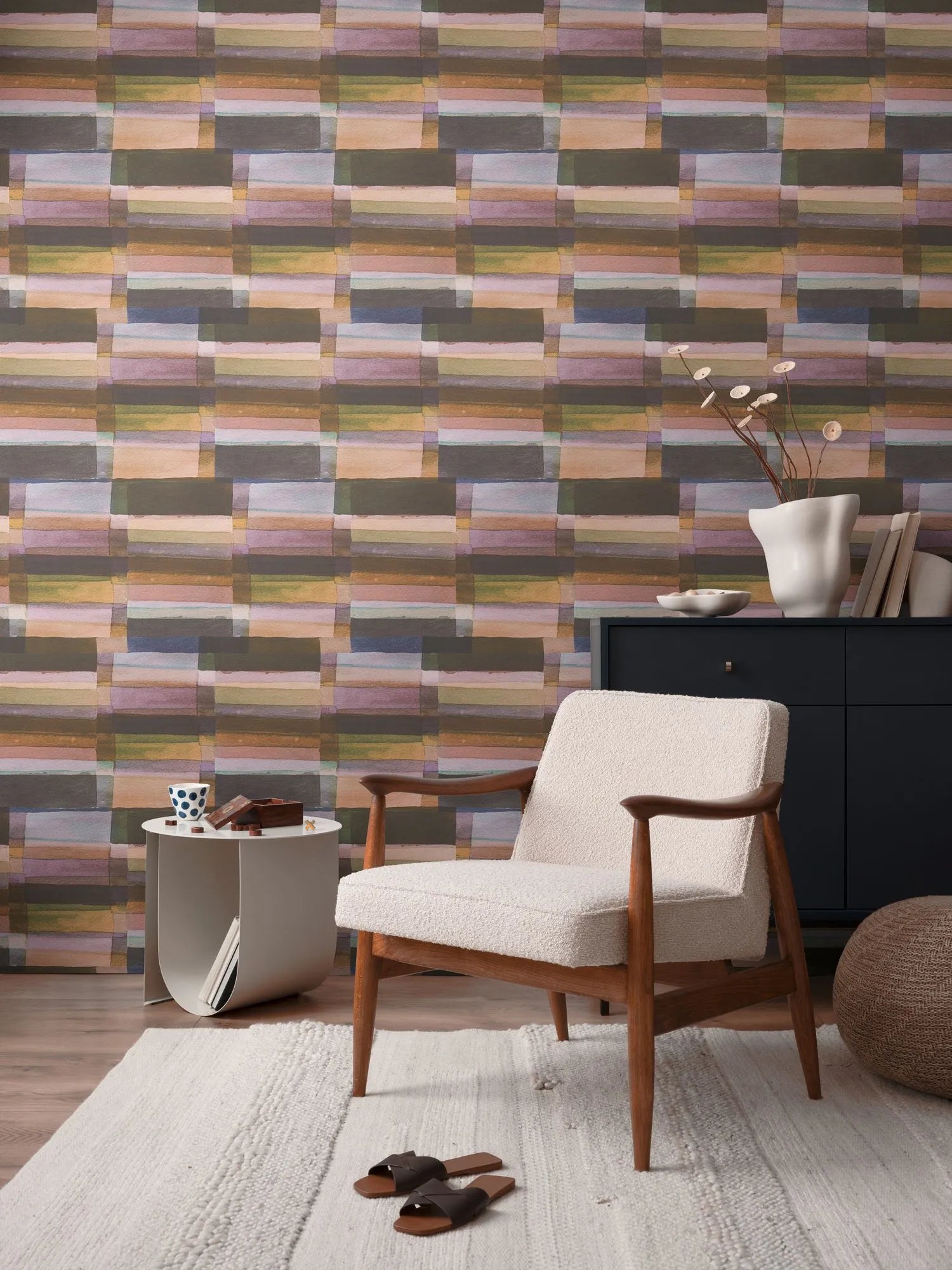 Anna D'Andrea - Painter’s Grid geometric wallpaper AS Creation