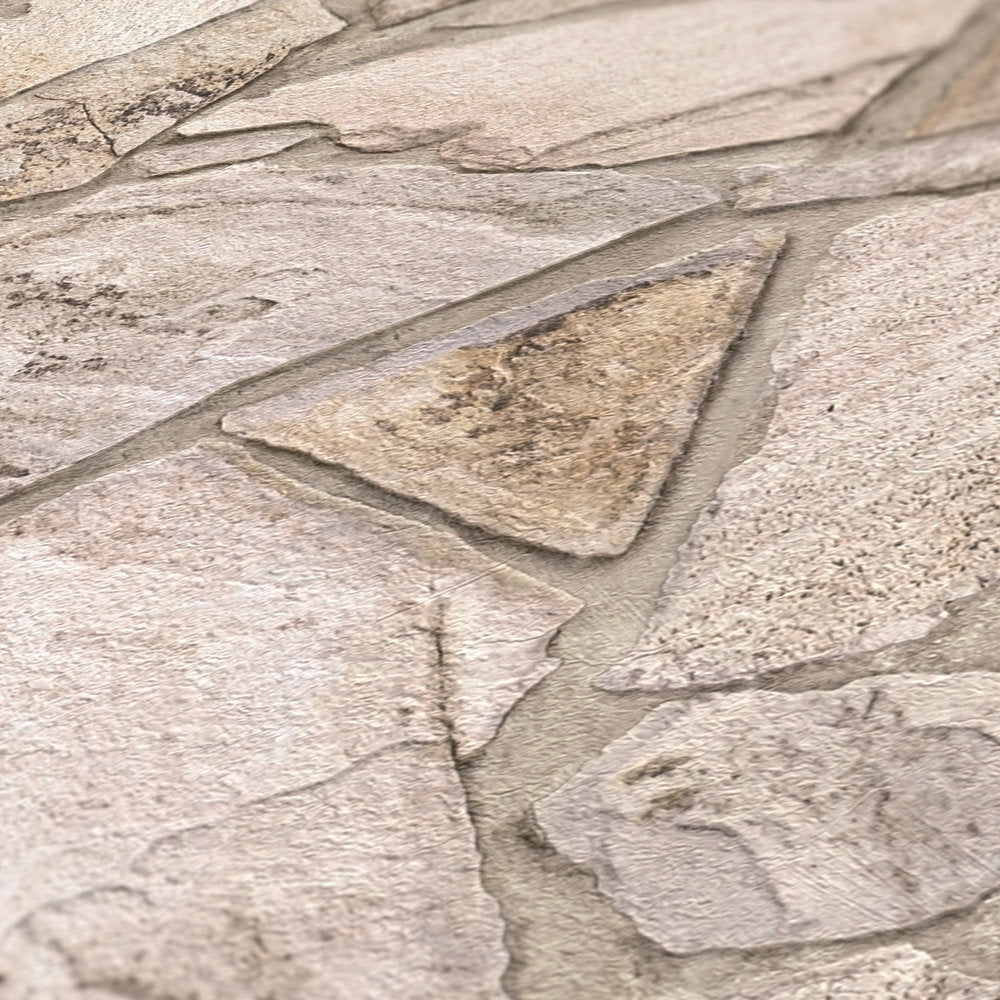 Terra -  Crazy Pavers Wall industrial wallpaper AS Creation    