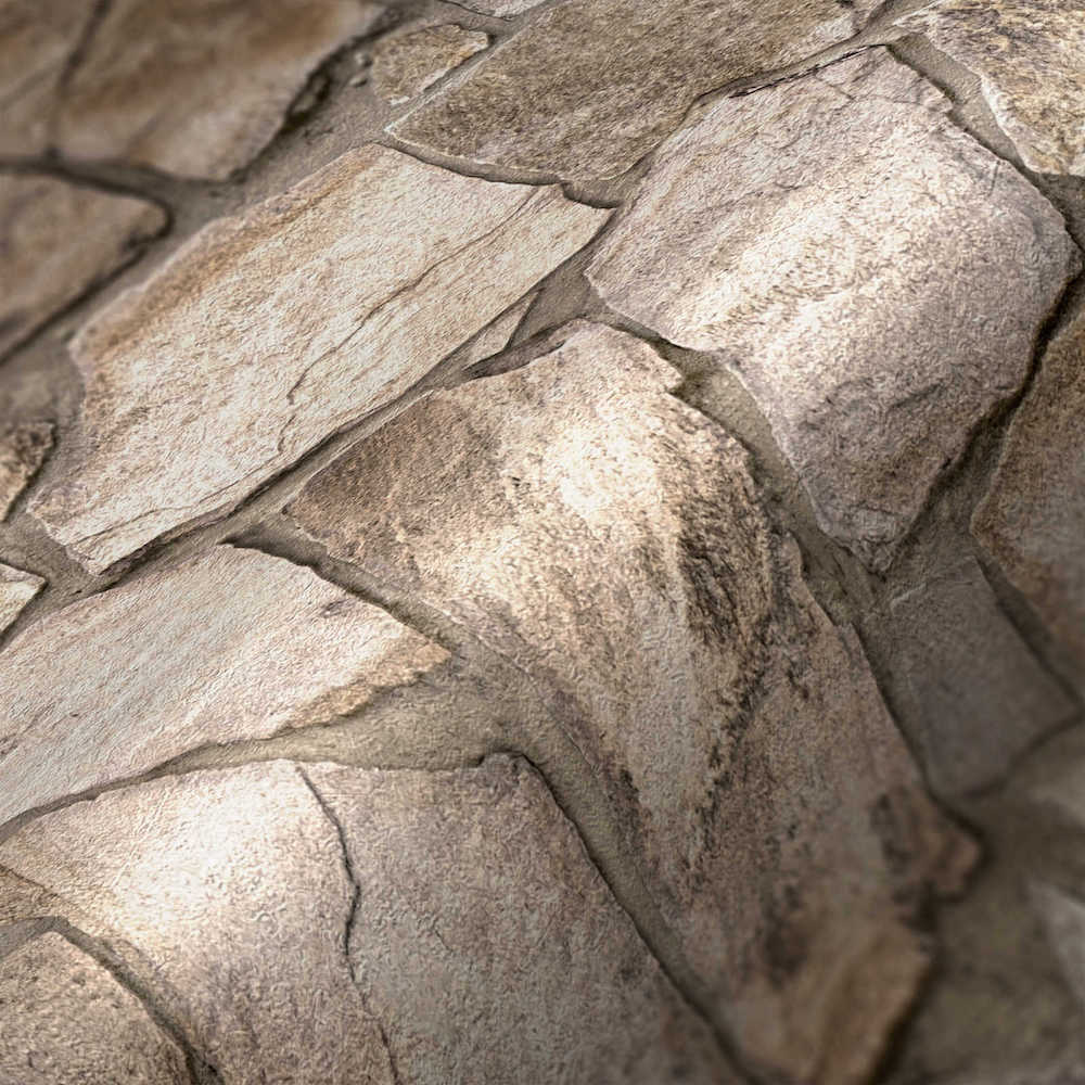 Terra -  Crazy Pavers Wall industrial wallpaper AS Creation    
