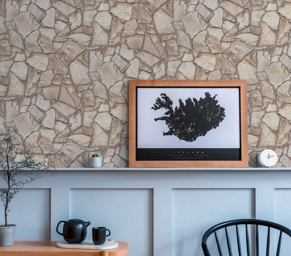 Terra -  Crazy Pavers Wall industrial wallpaper AS Creation    