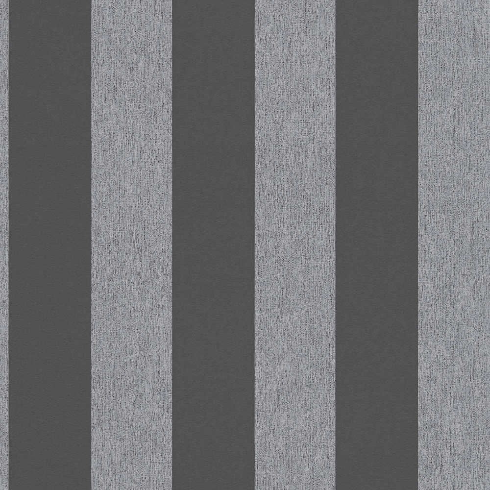 Attractive 2 - Broad Stripe damask wallpaper AS Creation Roll Dark Grey  390294