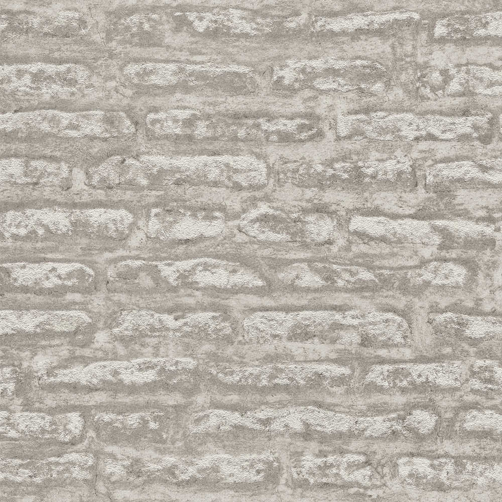 Attractive 2 - Distressed Brick industrial wallpaper AS Creation Roll Dark Taupe  390274
