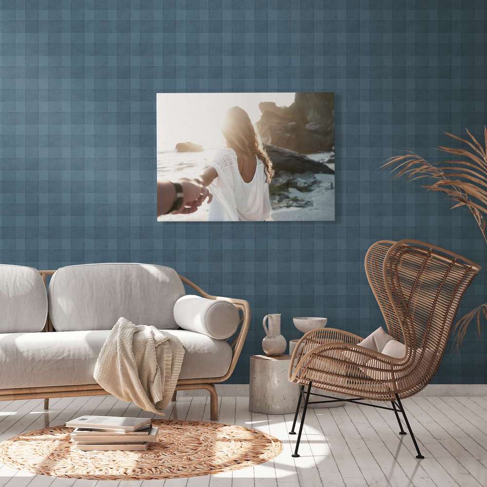 Natural Living - Cosy Check geometric wallpaper AS Creation    