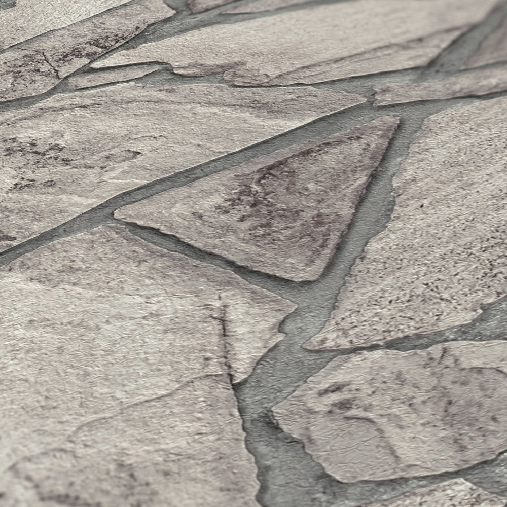 Terra -  Crazy Pavers Wall industrial wallpaper AS Creation    