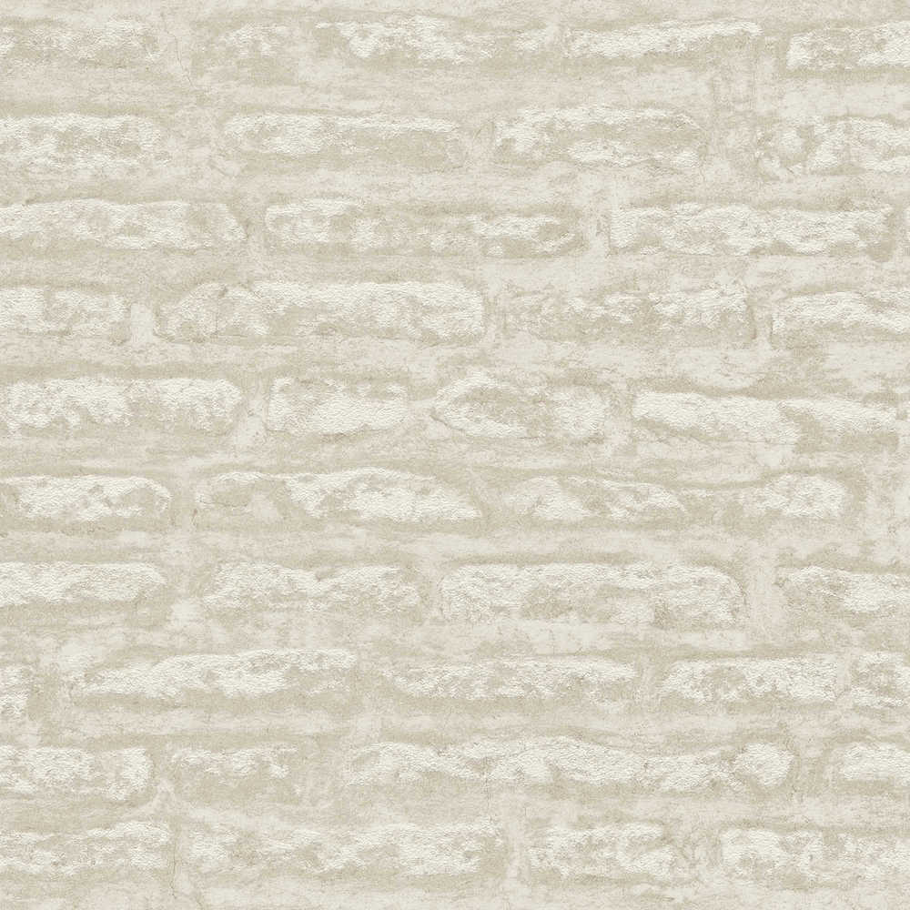 Attractive 2 - Distressed Brick industrial wallpaper AS Creation Roll Taupe  390271