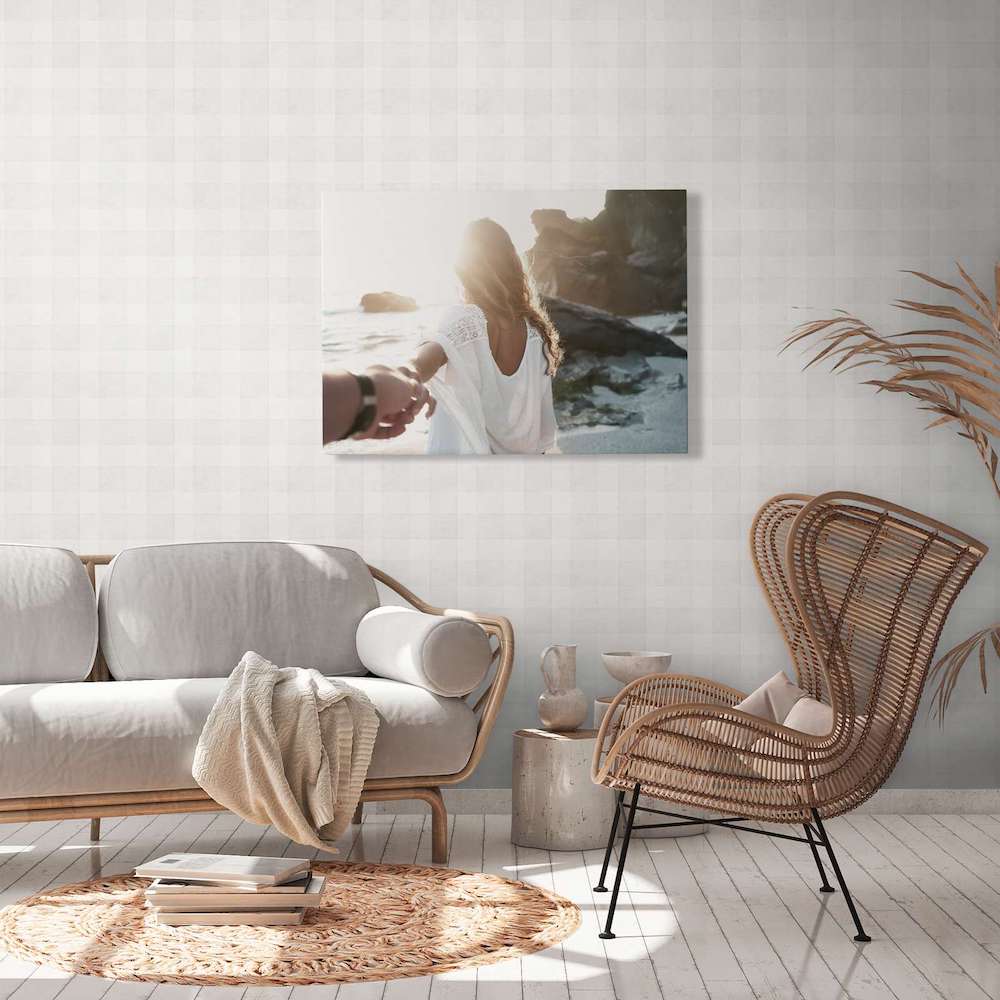 Natural Living - Cosy Check geometric wallpaper AS Creation    