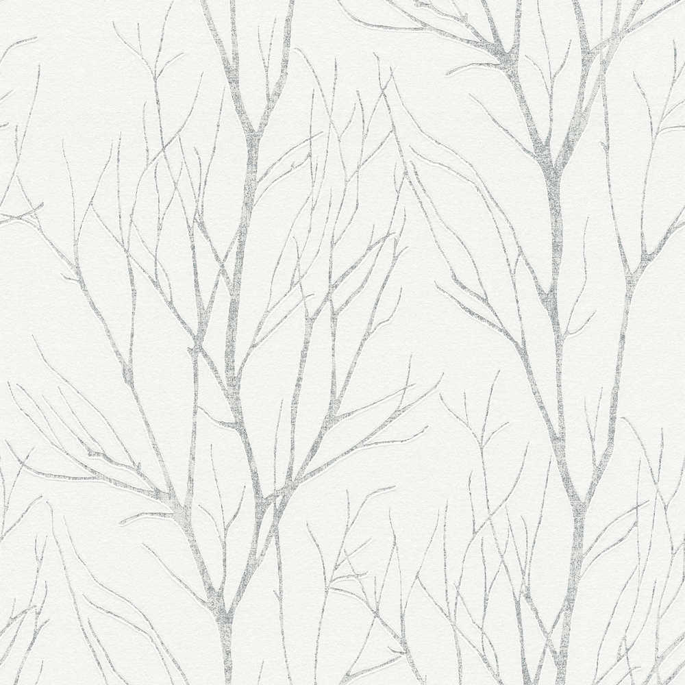 Attractive 2 - Tree Motif botanical wallpaper AS Creation Roll Light Grey  372602