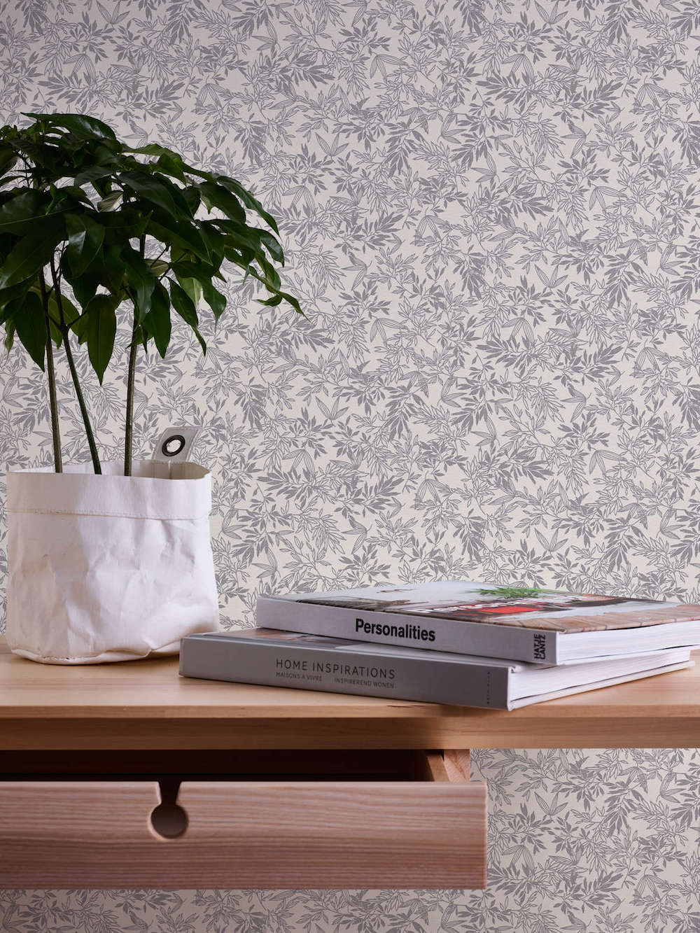 Attractive 2 - Delicate Leaves botanical wallpaper AS Creation    