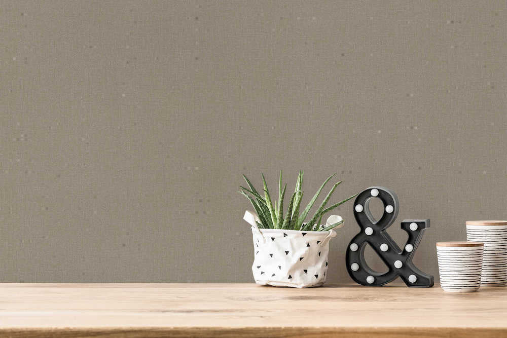 Terra - Fabric Look plain wallpaper AS Creation    