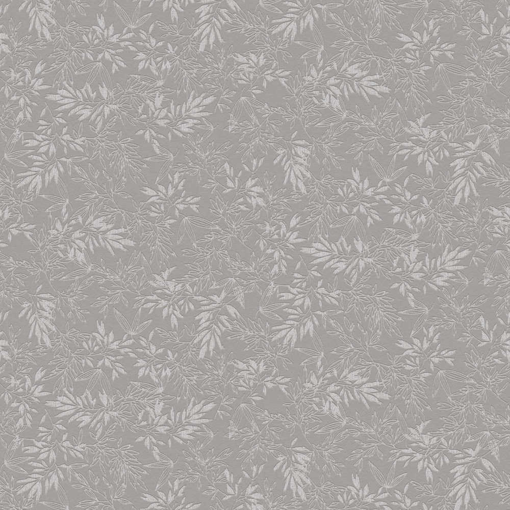 Attractive 2 - Delicate Leaves botanical wallpaper AS Creation Roll Grey  390283