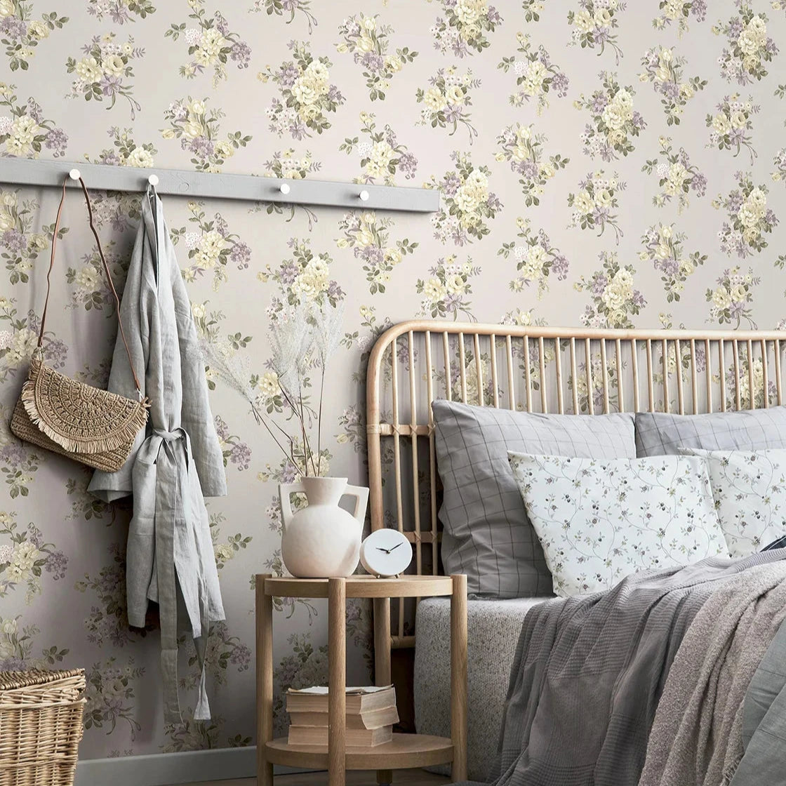 Fiori Country - Peony botanical wallpaper Parato