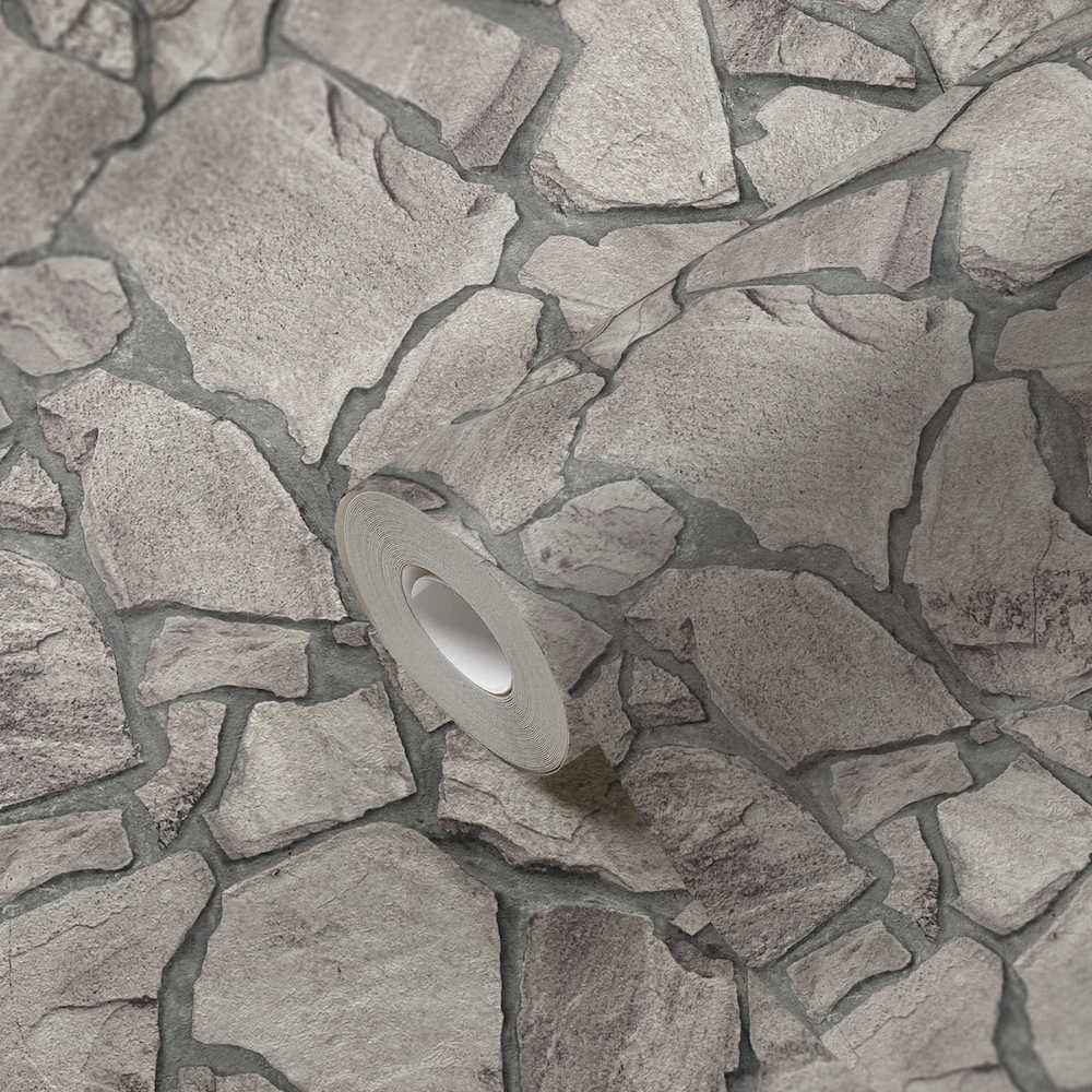 Terra -  Crazy Pavers Wall industrial wallpaper AS Creation    