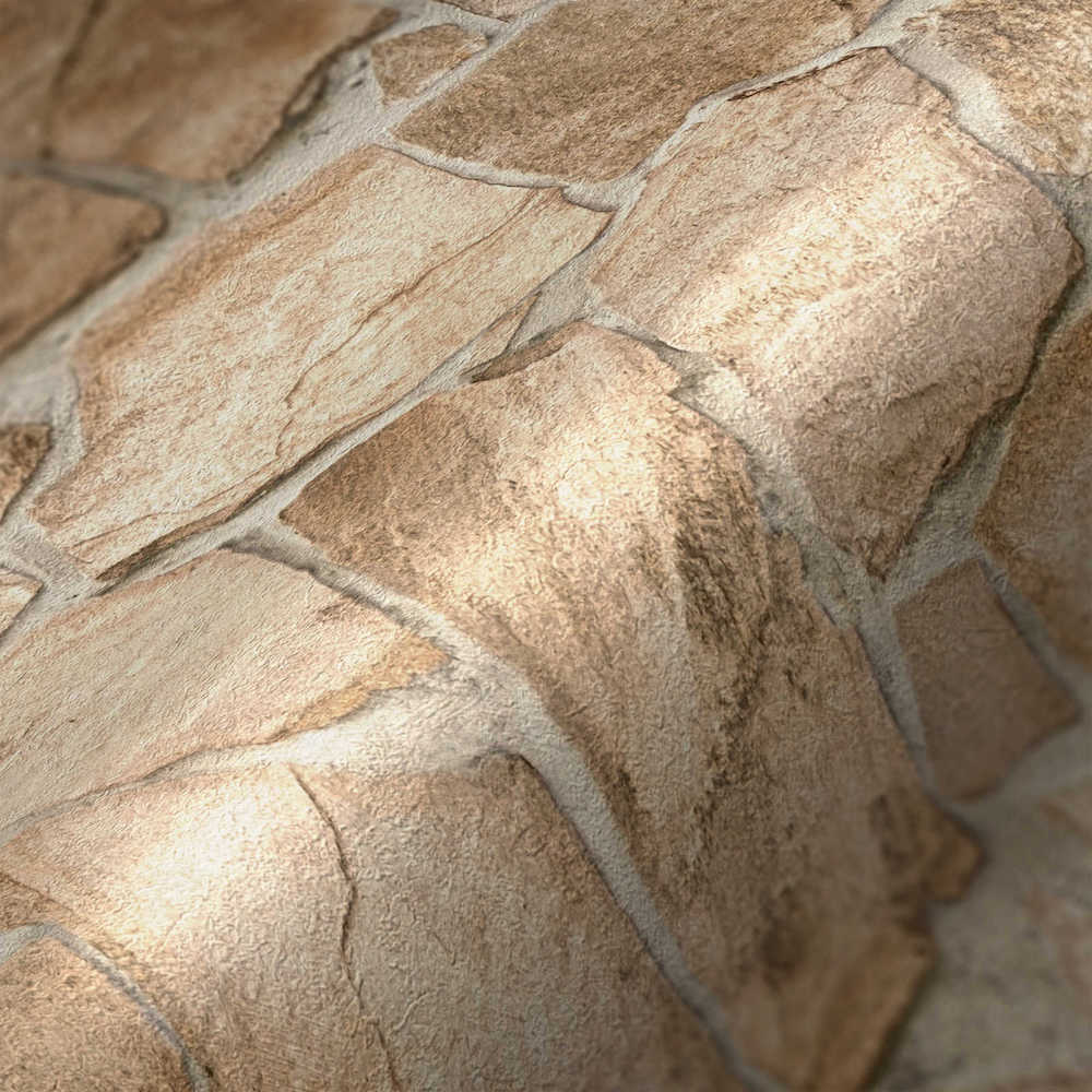 Terra -  Crazy Pavers Wall industrial wallpaper AS Creation    