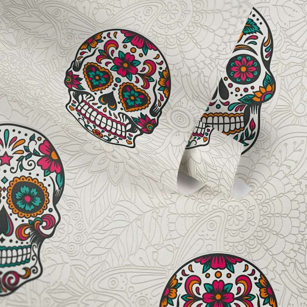 Club Tropicana - Candy Skulls kids wallpaper AS Creation    