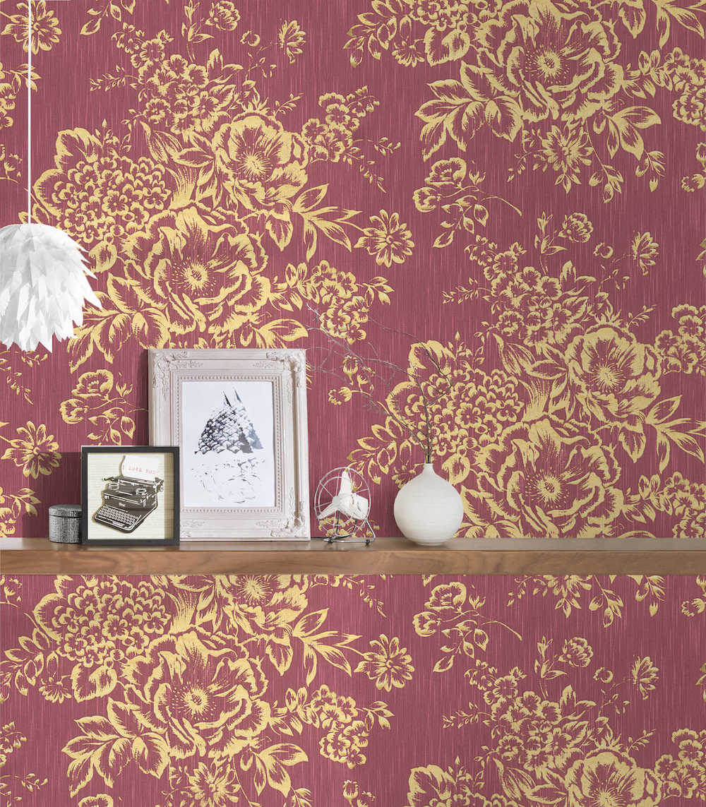 Metallic Silk textile wallpaper AS Creation    