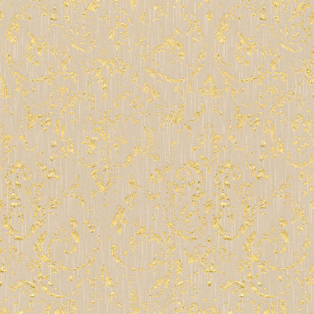 Metallic Silk textile wallpaper AS Creation Roll Beige  306602