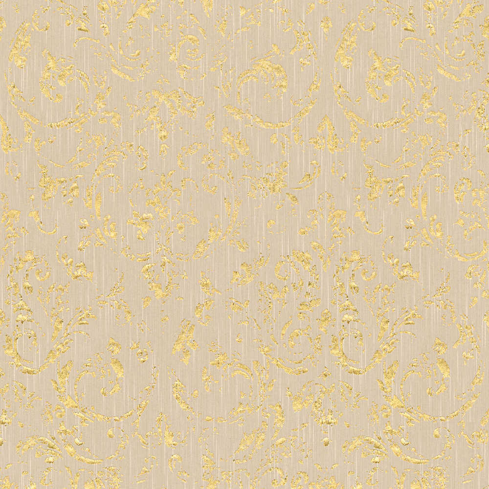 Metallic Silk textile wallpaper AS Creation Roll Beige  306602