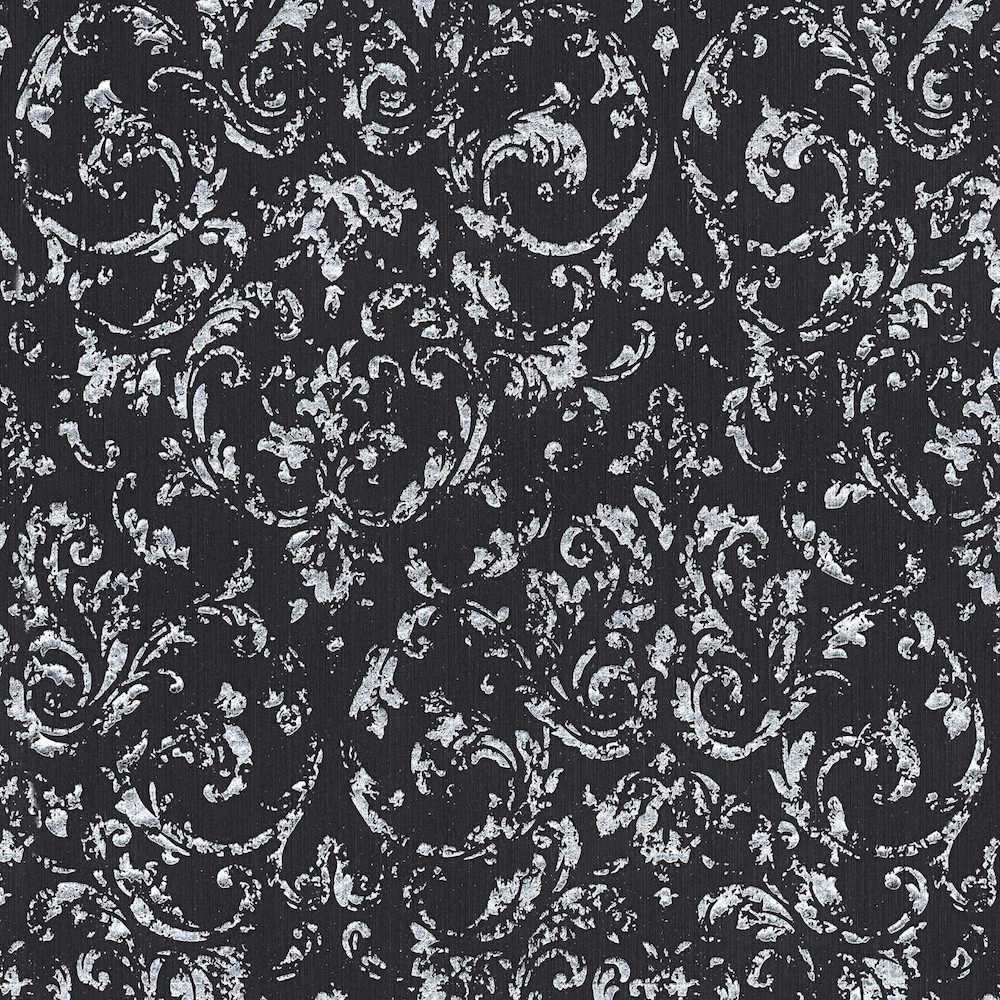 Metallic Silk textile wallpaper AS Creation Roll Black  306606