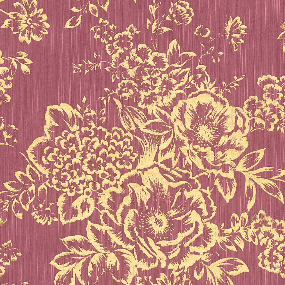 Metallic Silk textile wallpaper AS Creation Roll Dark Pink  306576