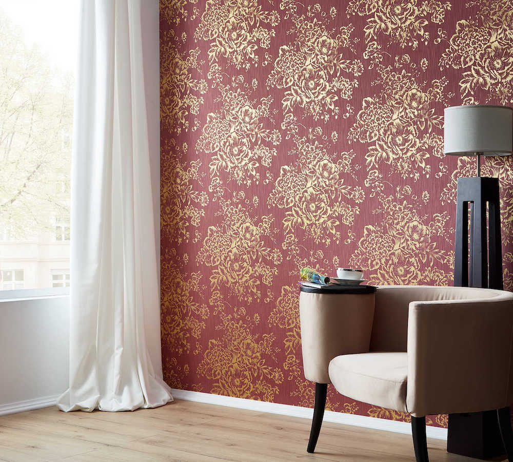 Metallic Silk textile wallpaper AS Creation    