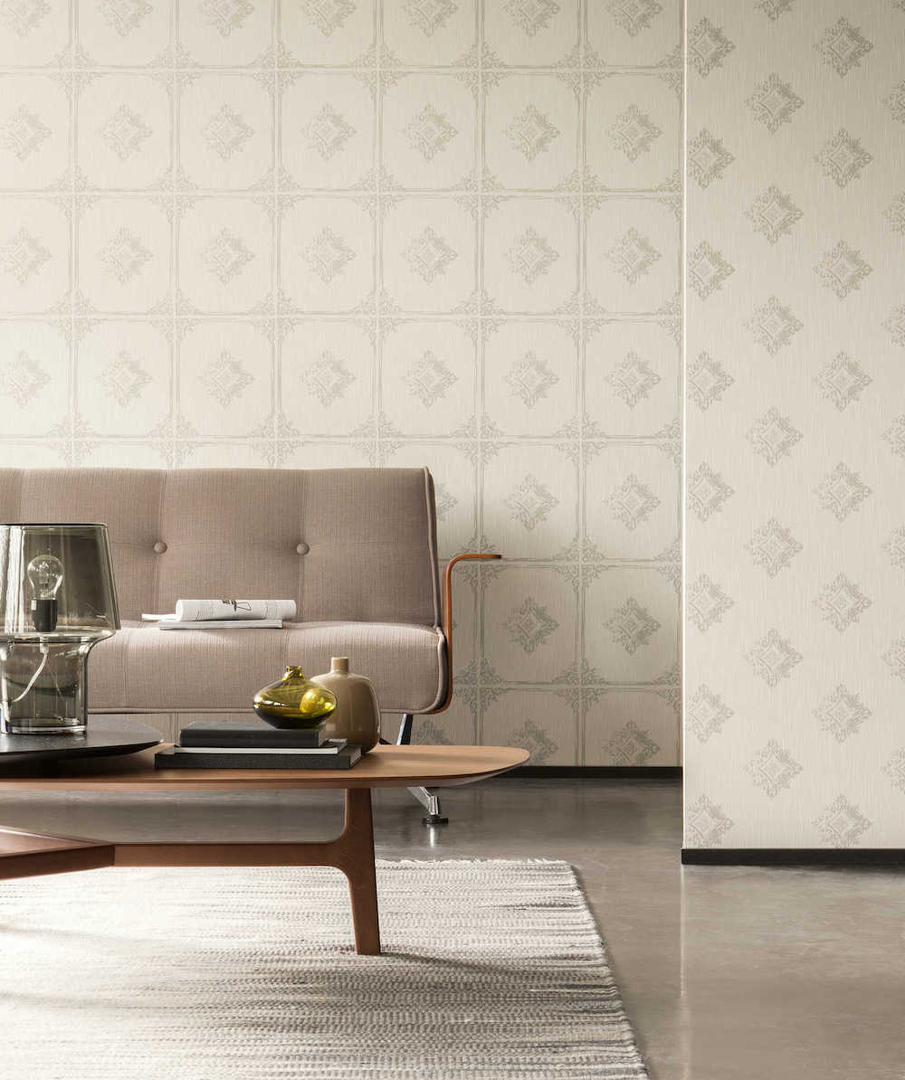 Tessuto 2 - Textural Tiles textile wallpaper AS Creation    